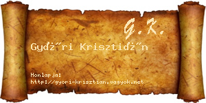 Győri Krisztián névjegykártya